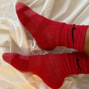 UNISEX Custom dyed red Nike socks